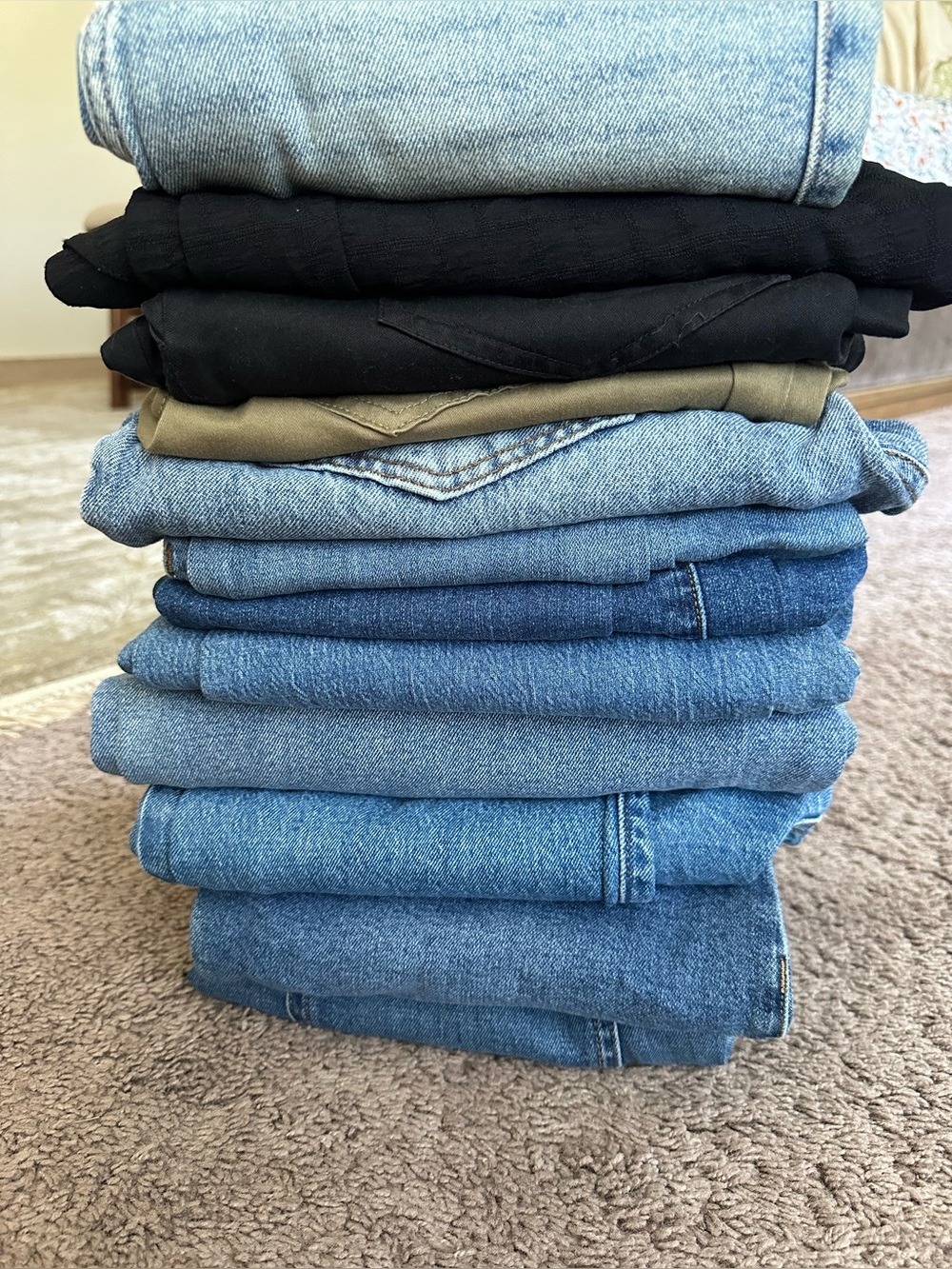 Women’s Jeans Stack - Mixed Blue and Black Styles